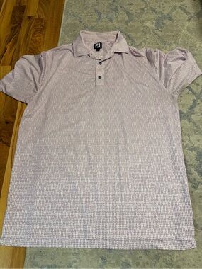 FootJoy Men’s purple Micro-Check Polo Shirt